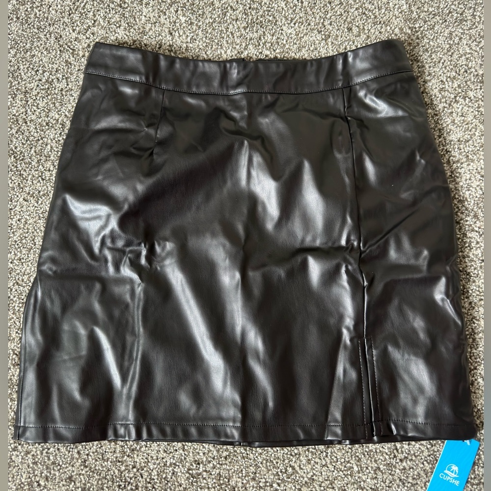 Pleather Black Mini Skirt
